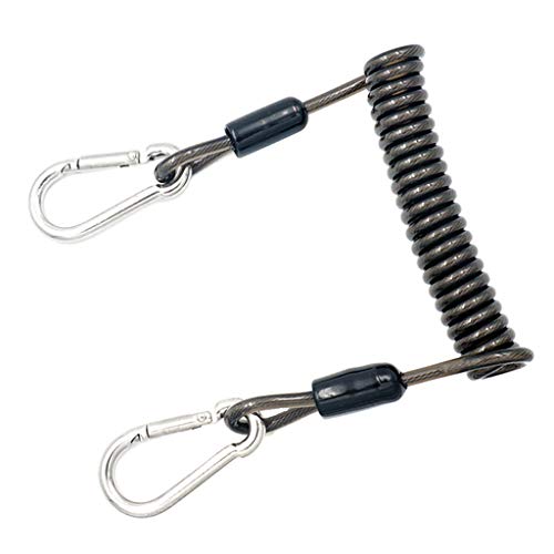 Perfeclan Spiralkabel Tauchen Lanyard mit Karabinerhaken Unterwasser Sicherungsleine aus PU-, Schwarz Perfeclan Spiralkabel Tauchen Lanyard mit Karabinerhaken Unterwasser Sicherungsleine aus PU-, Schwarz von Perfeclan
