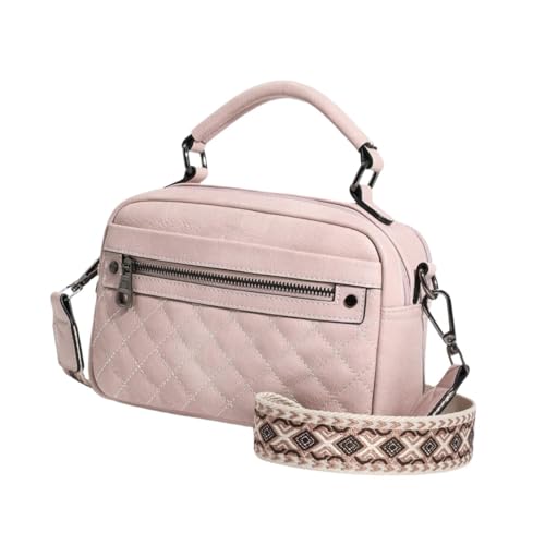 perfeclan Damen-Umhängetasche, Schultertasche, Umhängetasche, für Shopping, Dating, Pendeln, Veranstaltungen, Hell-pink von Perfeclan