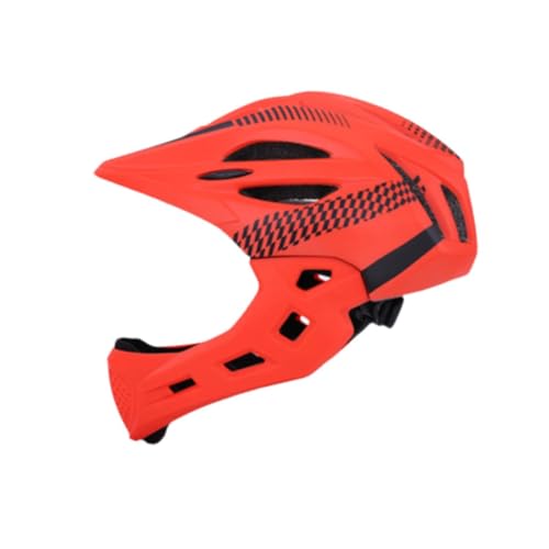 perfeclan Fahrradhelm für Kinder, Fahrradhelm, vielseitig einsetzbar, Trendiger Sporthelm, Kinderfahrradhelm zum Reiten, Radfahren, Outdoor, Orange von Perfeclan