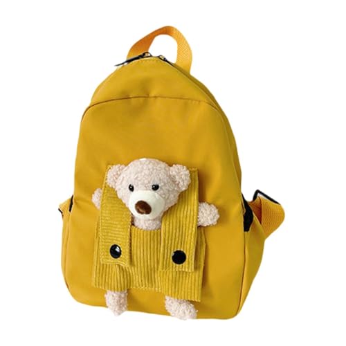 perfeclan Kinderrucksack, Kinder-Tagesrucksack, stilvolle Handtasche, wasserabweisend, Mädchen-Rucksack zum Einkaufen, Straßen-Geschenk, Ausflüge, Camping, Gelb von Perfeclan