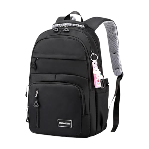 perfeclan Stylischer Kinderrucksack mit Mehreren Taschen Und Innovativem Design, Schwarz von Perfeclan