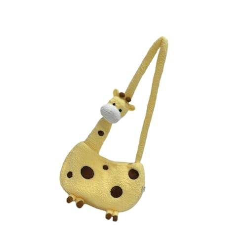 perfeclan Umhängetasche mit Giraffen-Motiv, mit Reißverschluss, süße Plüschtasche in Giraffenform für Damen perfeclan Umhängetasche mit Giraffen-Motiv, mit Reißverschluss, süße Plüschtasche in Giraffenform für Damen von Perfeclan