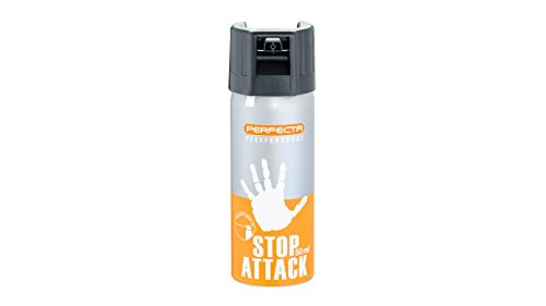 Perfecta Pfefferspray Stop Attack, Tierabwehrspray 50 ml, Abwehrspray ideal zur Selbstverteidigung, 5 m Sprühweite Perfecta Pfefferspray Stop Attack, Tierabwehrspray 50 ml, Abwehrspray ideal zur Selbstverteidigung, 5 m Sprühweite von Perfecta