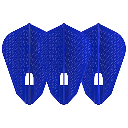 PerfectDarts 1 Set L Style Champagne Dart Flights DIMPLE FANTAIL BLAU von LSTYLE