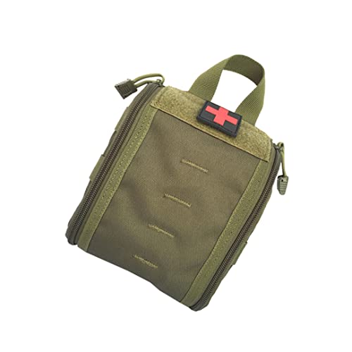 Pesoncarl Praktische Notfalltasche, wasserdichte Erste-Hilfe-Tasche, tragbare Molle-Tasche für Outdoor-Survival, Grün, Erste-Hilfe-Sets von Pesoncarl