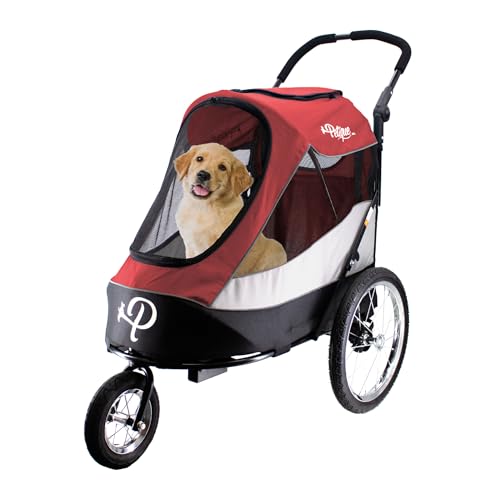 Petique Trailblazer Jogger, Dog Cart for Medium Size Pets, Ventilated Pet Stroller for Cats & Dogs, Red Petique Trailblazer Jogger, Dog Cart for Medium Size Pets, Ventilated Pet Stroller for Cats & Dogs, Red von Petique