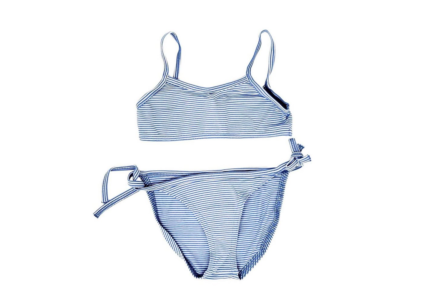 Petit Bateau Badeanzug Petit Bateau Blau-Weiß Gestreifter Bikini von Petit Bateau