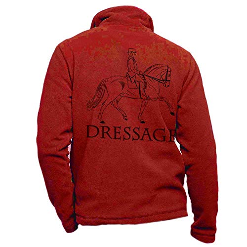 Rotes Reiter-Fleece mit Pferd, personalisierbar, Größe L Rotes Reiter-Fleece mit Pferd, personalisierbar, Größe L von Pets-easy