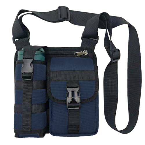 Pettaku Wasserflasche Bag Crossbody Taillenbeutel für Männer Verstellbares Riemen Zip Utility Gürtbeutel Wanderung Taillenpackungen wasserdichtes Nicht gewebter Wasserflasche Trägerbeutel von Pettaku