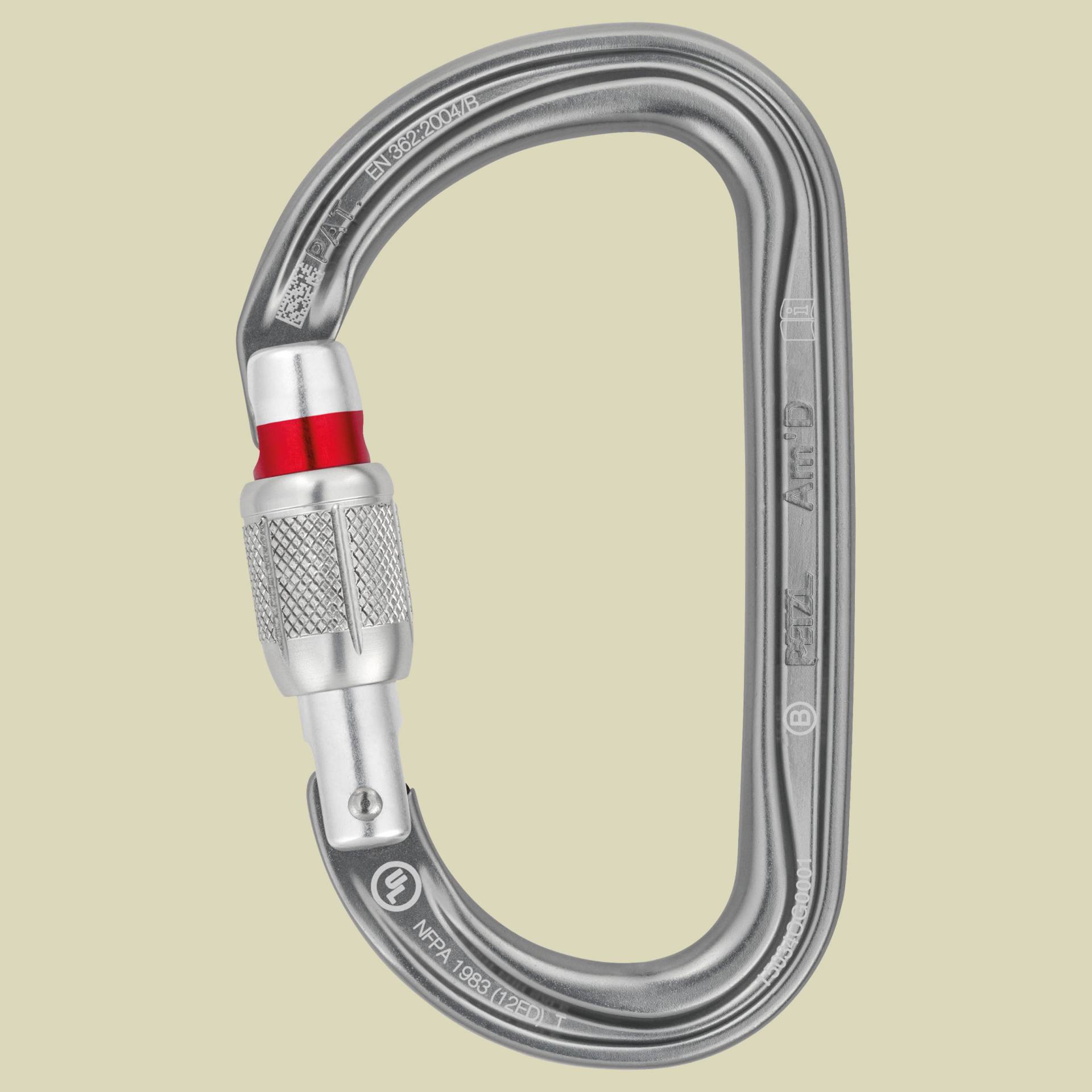 Am&#039;D Screw-Lock Karabiner - D-förmiger Karabiner von Petzl