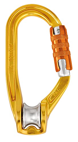 Petzl. P74 TL ROLLCLIP TRIACT-Lock Karabiner Mit Seilrolle, Orange, One Size von PETZL