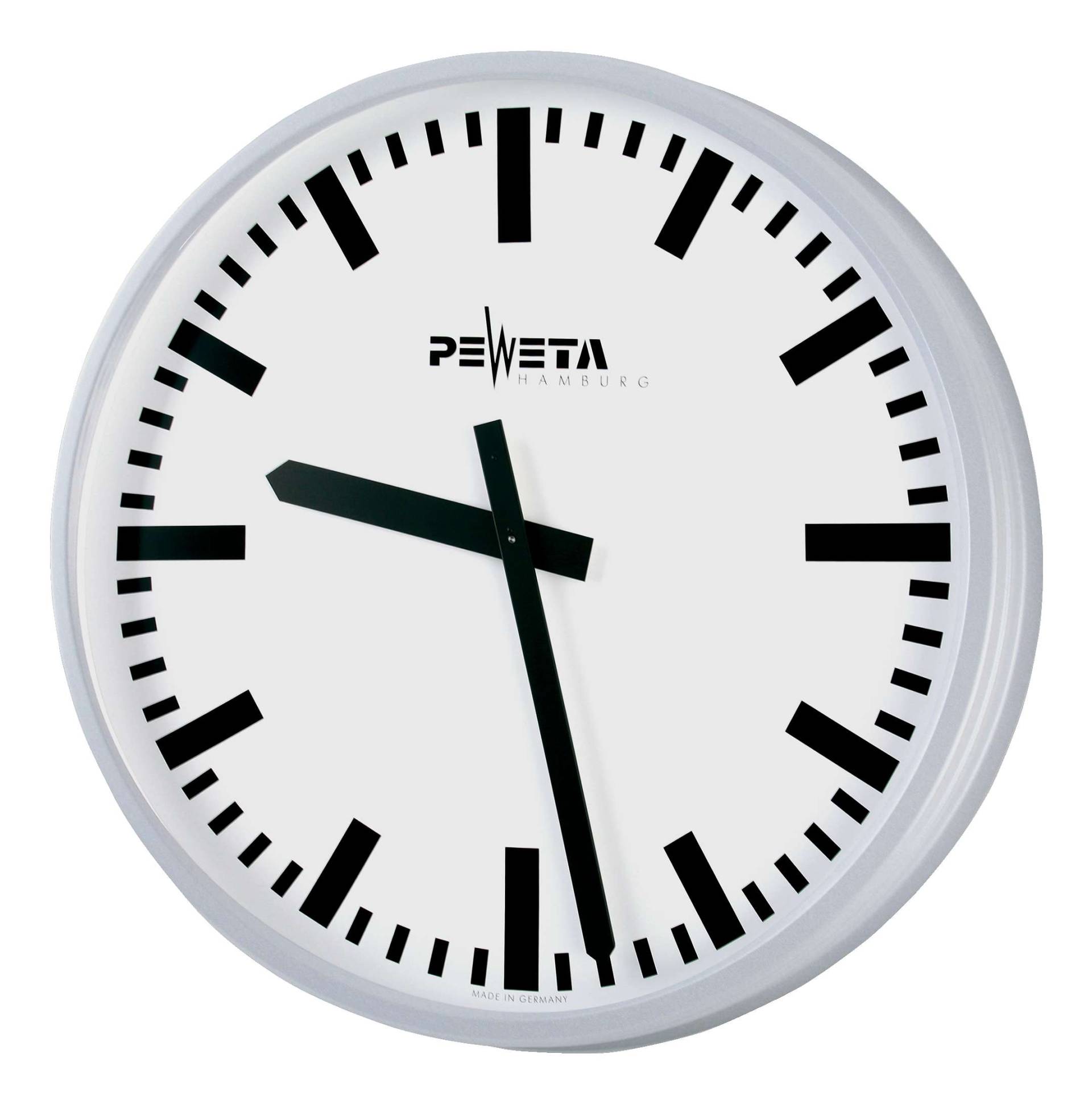 Peweta Funk-Wanduhr "ø 42 cm", Batteriebetrieb, Zifferblatt DIN-Balken Peweta Funk-Wanduhr "ø 42 cm", Batteriebetrieb, Zifferblatt DIN-Balken von Peweta