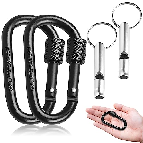 2 Stück Karabiner, 80 x 42mm Feuerwehr Karabinerhaken, Karabiner Set für Schlüsselbund, Camping Backcountry Wandern Camping Training von Peysaitr