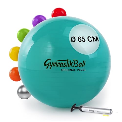 PEZZI Original Standard-Gymnastikball in und Größen, grüne Pumpe, ˜ 65 cm von Pezzi