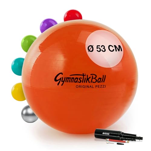 PEZZI Original Pezziball Standard 53 cm m. Pumpe orange Sitzball von PEZZI