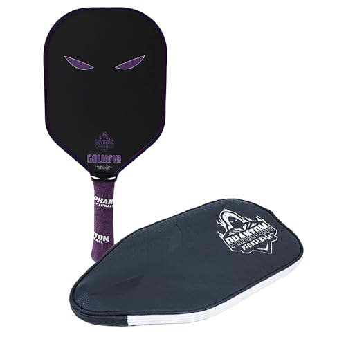 Phantom Goliath Pro T700 Pickleball-Paddel aus Rohkohlefaser, 16 mm, thermogeformtes Pro-Pickle-Ball-Paddel mit Premium-Pickleball-Paddelabdeckung, C4 Polypropylen Power Core Pickleballschläger von Phantom Pickleball