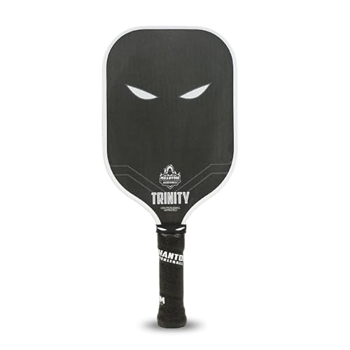 Phantom Pickleball Paddle Trinity Pickleball-Schläger aus Kohlefaser, USA-Pickleball-zugelassen, maximale Körnung und Spin länglicher Körper, Pickleball-Schläger mit C4-Polypropylenkern, 14 mm Phantom Pickleball Paddle Trinity Pickleball-Schläger aus Kohlefaser, USA-Pickleball-zugelassen, maximale Körnung und Spin länglicher Körper, Pickleball-Schläger mit C4-Polypropylenkern, 14 mm von Phantom Pickleball