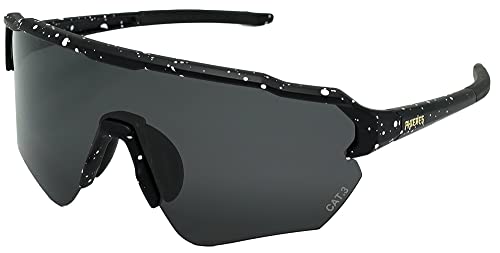Phieres Sandgraiph Ltd - Hochwertige Sport-Sonnenbrille mit Bio-TPU Rahmen, weitem Sichtfeld, und austauschbaren Gläsern UV400 Schutz in Schwarz/Weiß gesprenkelt Phieres Sandgraiph Ltd - Hochwertige Sport-Sonnenbrille mit Bio-TPU Rahmen, weitem Sichtfeld, und austauschbaren Gläsern UV400 Schutz in Schwarz/Weiß gesprenkelt von Phieres