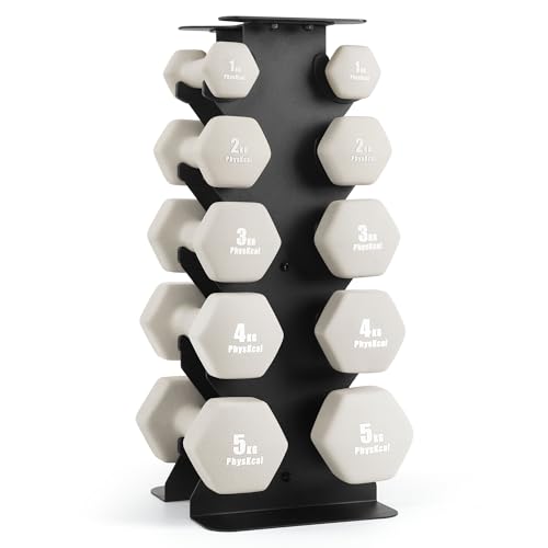 PhysKcal 30kg Sand Stein Hanteln Set mit Stahl gemacht Lagerung Rack PhysKcal 30kg Sand Stein Hanteln Set mit Stahl gemacht Lagerung Rack von PhysKcal