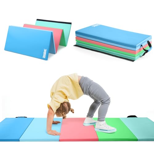 PhysKcal 5 Panel Buntes Klappbare Weichbodenmatte Turnmatte Fitnessmatte Gymnastikmatte mit Tragegriffen, Sportmatte Spielmatte, Tumbling-Matte für Kinder, Polsterung für Activity Play PhysKcal 5 Panel Buntes Klappbare Weichbodenmatte Turnmatte Fitnessmatte Gymnastikmatte mit Tragegriffen, Sportmatte Spielmatte, Tumbling-Matte für Kinder, Polsterung für Activity Play von PhysKcal