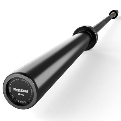 PhysKcal Olympia Langhantelstange 50mm | 20kg, 220cm | Weightlifting und Powerlifting Langhantel Profi Allrounder Langhantel | Komplett Schwarzer E-Coat PhysKcal Olympia Langhantelstange 50mm | 20kg, 220cm | Weightlifting und Powerlifting Langhantel Profi Allrounder Langhantel | Komplett Schwarzer E-Coat von PhysKcal