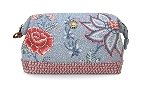 Cosmetic Purse Medium Flower Festival Light Blue 22.5x9.5x15cm von Pip Studio