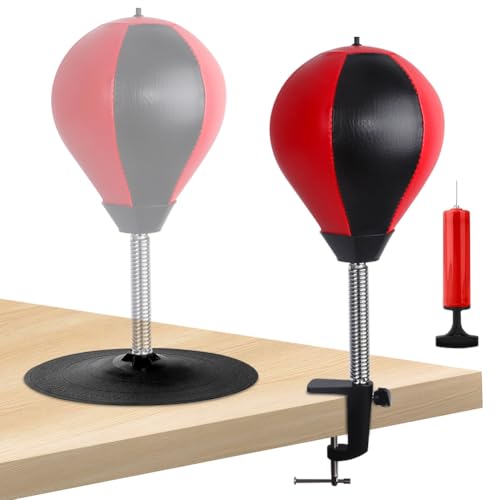 Punchingball Tisch, Boxsack Schreibtisch mit Tischklemme Und Saugnapf, Boxsack Hängend Oder Boxsack Stehend für Büro, Boxbirne für Kinder Und Erwachsene Punchingball Tisch, Boxsack Schreibtisch mit Tischklemme Und Saugnapf, Boxsack Hängend Oder Boxsack Stehend für Büro, Boxbirne für Kinder Und Erwachsene von Piashow
