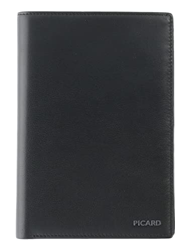 Picard 1155 Herren Portemonnaie auslesesichere Börse aus glattem Wasserbüffelleder mit Futter aus Polyester, Farbe: schwarz, Cafe, Maße: 11,5x17x2 cm, 11554A5001 von Picard