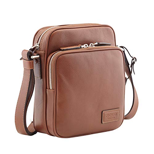 Picard Umhängetasche mit aufgesetztem Frontfach Authentic Leder 24 x 19 x 7 cm (H/B/T) Herren Handtaschen (4013), Braun von Picard