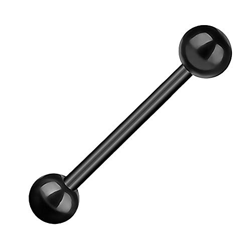 Piercingfaktor Barbell Stab Piercing Hantel Stecker Zunge Ohr Ohrpiercing Zungenpiercing Intim Brust Oral Tragus Helix Kugel 1,2mm x 10mm x 4mm Schwarz Piercingfaktor Barbell Stab Piercing Hantel Stecker Zunge Ohr Ohrpiercing Zungenpiercing Intim Brust Oral Tragus Helix Kugel 1,2mm x 10mm x 4mm Schwarz von Piercingfaktor