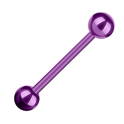 Piercingfaktor Barbell Stab Piercing Hantel Stecker Zunge Ohr Ohrpiercing Zungenpiercing Intim Brust Oral Tragus Helix Kugel 1,6mm x 14mm x 5mm Lila Piercingfaktor Barbell Stab Piercing Hantel Stecker Zunge Ohr Ohrpiercing Zungenpiercing Intim Brust Oral Tragus Helix Kugel 1,6mm x 14mm x 5mm Lila von Piercingfaktor
