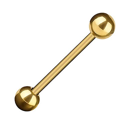Piercingfaktor Barbell Stab Piercing Hantel Stecker Zunge Ohr Ohrpiercing Zungenpiercing Intim Brust Oral Tragus Helix Kugel 1,6mm x 35mm x 5mm Gold Piercingfaktor Barbell Stab Piercing Hantel Stecker Zunge Ohr Ohrpiercing Zungenpiercing Intim Brust Oral Tragus Helix Kugel 1,6mm x 35mm x 5mm Gold von Piercingfaktor