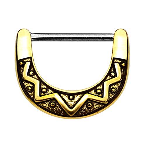 Piercingfaktor Brustpiercing Brustwarzen Intimpiercing Nippelpiercing Barbell Intim Nippel Brust Piercing Tribal Clicker Ring Schild Gold 1,6mm Piercingfaktor Brustpiercing Brustwarzen Intimpiercing Nippelpiercing Barbell Intim Nippel Brust Piercing Tribal Clicker Ring Schild Gold 1,6mm von Piercingfaktor