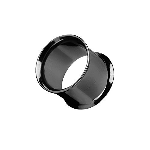 Piercingfaktor Flesh Tunnel Ear Plug Ohr Piercing Tribal Double Flared Plug aus Edelstahl 14mm Schwarz Piercingfaktor Flesh Tunnel Ear Plug Ohr Piercing Tribal Double Flared Plug aus Edelstahl 14mm Schwarz von Piercingfaktor