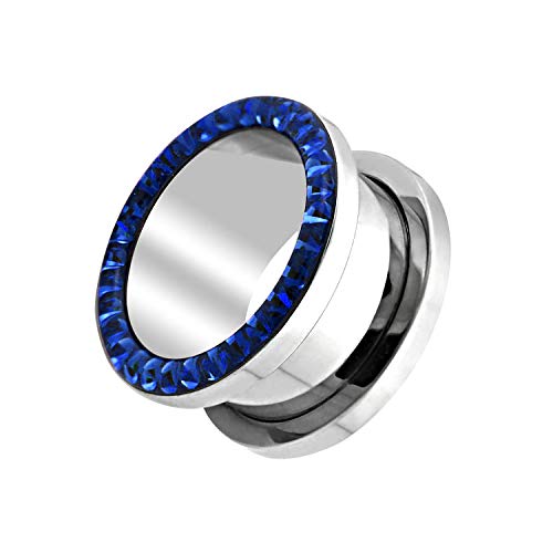 Piercingfaktor Flesh Tunnel Ohr Plug Piercing Creole Ohrring Ohrpiercing Tribal mit vielen Glitzer Kristallen Ferido Epoxy 8mm Blau Piercingfaktor Flesh Tunnel Ohr Plug Piercing Creole Ohrring Ohrpiercing Tribal mit vielen Glitzer Kristallen Ferido Epoxy 8mm Blau von Piercingfaktor