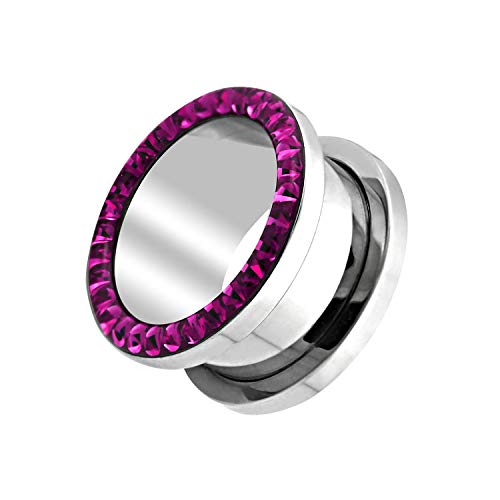 Piercingfaktor Flesh Tunnel Ohr Plug Piercing Creole Ohrring Ohrpiercing Tribal mit vielen Glitzer Kristallen Ferido Epoxy 8mm Pink Piercingfaktor Flesh Tunnel Ohr Plug Piercing Creole Ohrring Ohrpiercing Tribal mit vielen Glitzer Kristallen Ferido Epoxy 8mm Pink von Piercingfaktor