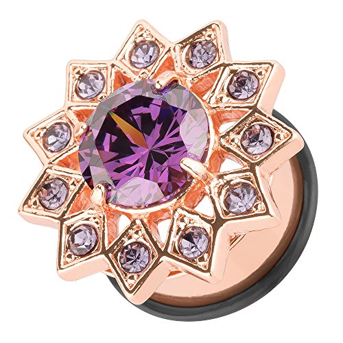 Piercingfaktor Flesh Tunnel Ohr Plug Piercing Ohrpiercing Vintage Tribal Ethno Boho Edelstahl Stern mit Strass Kristall Rosegold IP Rose Gold 20mm Piercingfaktor Flesh Tunnel Ohr Plug Piercing Ohrpiercing Vintage Tribal Ethno Boho Edelstahl Stern mit Strass Kristall Rosegold IP Rose Gold 20mm von Piercingfaktor
