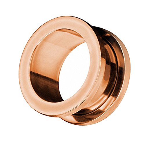 Piercingfaktor Flesh Tunnel Ohr Schraub Ear Plug Piercing Edelstahl Schraubverschluss Ohrpiercing Creole 14 mm Rosegold Rose Gold Piercingfaktor Flesh Tunnel Ohr Schraub Ear Plug Piercing Edelstahl Schraubverschluss Ohrpiercing Creole 14 mm Rosegold Rose Gold von Piercingfaktor