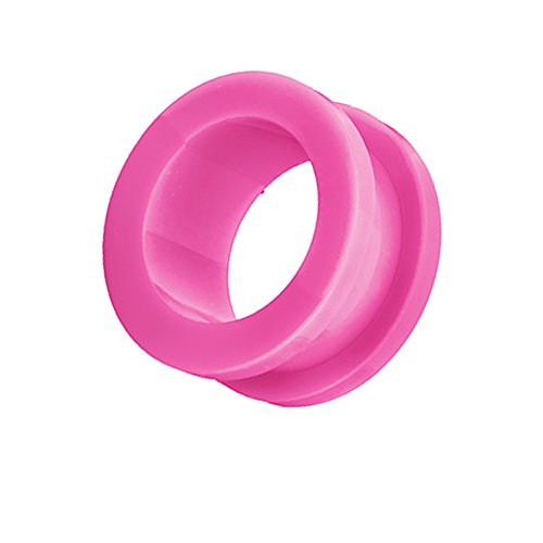 Piercingfaktor Flesh Tunnel Ohr Schraub Ear Plug Piercing Kunststoff Acryl Schraubverschluss Rund Creole 16mm Pink von Piercingfaktor