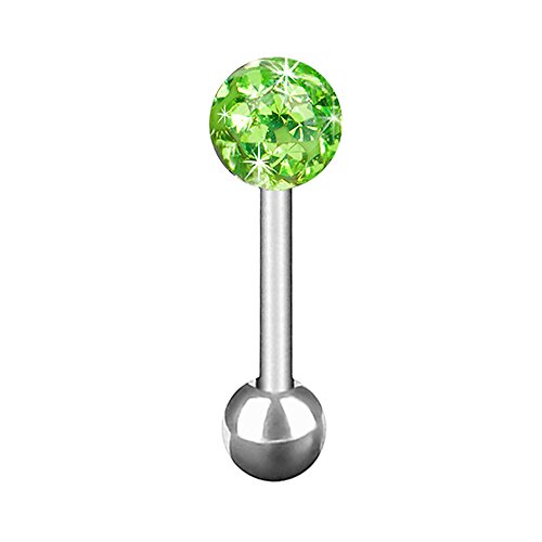 Piercingfaktor Tragus Piercing Helixpiercing Helix Ohr Cartilage Knorpel Stecker mit Ferido Kristall Kugel 6mm x 3mm Hellgrün Piercingfaktor Tragus Piercing Helixpiercing Helix Ohr Cartilage Knorpel Stecker mit Ferido Kristall Kugel 6mm x 3mm Hellgrün von Piercingfaktor