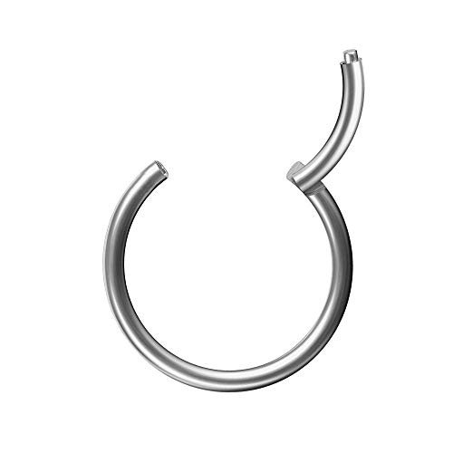 Piercingfaktor Universal Piercing Segmentring Scharnier Clicker Segment Ring Septum Tragus Helix Ohr Nase Lippe Brust Intim Silber 1.6mm x 16mm von Piercingfaktor