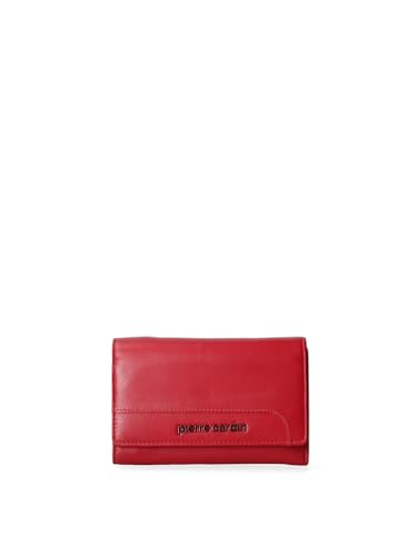 Pierre Cardin Damen Geldbörse 100% Echtleder Handwerksprodukt Fashion Produkt 6334-131 Schwarz 15x10x3 cm, rot, Permanent, geldbeutel von Pierre Cardin