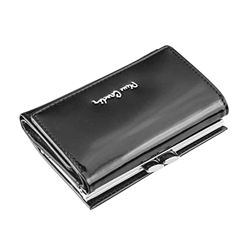 Pierre Cardin Glänzende Brieftasche für Damen Stilvoll aus 100% Naturleder Lackiert 12,5 x 8 x 3,5 cm Für 5 Karten 1 Scheinfach 1 Münzfach Farbe Schwarz Pierre Cardin Glänzende Brieftasche für Damen Stilvoll aus 100% Naturleder Lackiert 12,5 x 8 x 3,5 cm Für 5 Karten 1 Scheinfach 1 Münzfach Farbe Schwarz von Pierre Cardin