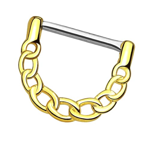 Piersando Brustwarzen Piercing Intimpiercing Nippelpiercing Brust Nippel Intim Brustwarzenpiercing Barbell Stab mit Clicker Tribal Schild Ketten Gold Piersando Brustwarzen Piercing Intimpiercing Nippelpiercing Brust Nippel Intim Brustwarzenpiercing Barbell Stab mit Clicker Tribal Schild Ketten Gold von Piersando