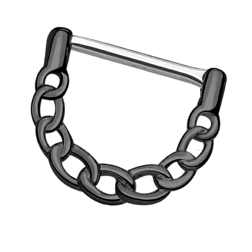 Piersando Brustwarzen Piercing Intimpiercing Nippelpiercing Brust Nippel Intim Brustwarzenpiercing Barbell Stab mit Clicker Tribal Schild Ketten Schwarz Piersando Brustwarzen Piercing Intimpiercing Nippelpiercing Brust Nippel Intim Brustwarzenpiercing Barbell Stab mit Clicker Tribal Schild Ketten Schwarz von Piersando