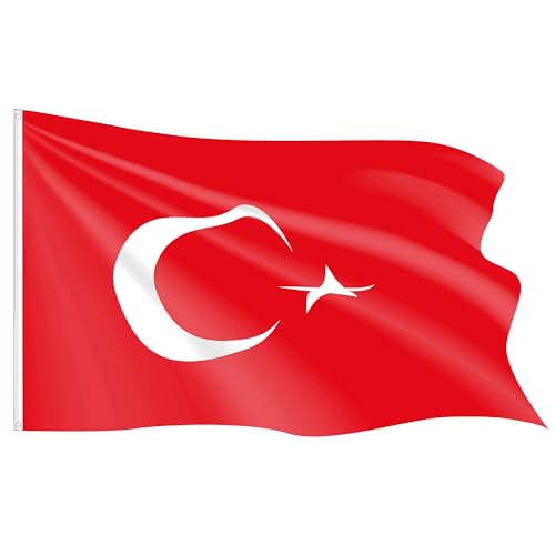 Piersando Fahne Hissflagge Länderflagge Fanartikel Land Flagge mit Metallösen Fussball EM WM Eishockey Handball Basketball Frauen Männer Kinder 2024 Türkei 150cm x 90cm Piersando Fahne Hissflagge Länderflagge Fanartikel Land Flagge mit Metallösen Fussball EM WM Eishockey Handball Basketball Frauen Männer Kinder 2024 Türkei 150cm x 90cm von Piersando