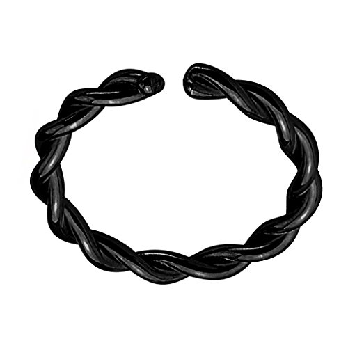 Piersando Fake Piercing Klemm Hoop Ring Klemmring gedreht für Septum Tragus Helix Nase Lippe Ohr Intim Nippel Augenbraue Brust Hufeisen Schwarz IP 1,2mm x 8mm Piersando Fake Piercing Klemm Hoop Ring Klemmring gedreht für Septum Tragus Helix Nase Lippe Ohr Intim Nippel Augenbraue Brust Hufeisen Schwarz IP 1,2mm x 8mm von Piersando