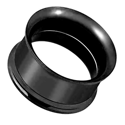 Piersando Flesh Tunnel Ohr Plug Piercing Farbige Ohrpiercing Schraub Double Flared mit Gewinde Edelstahl Ohrtunnel 4mm Schwarz Metallic Piersando Flesh Tunnel Ohr Plug Piercing Farbige Ohrpiercing Schraub Double Flared mit Gewinde Edelstahl Ohrtunnel 4mm Schwarz Metallic von Piersando