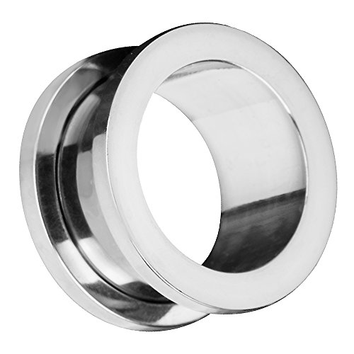Piersando Flesh Tunnel Ohr Plug Piercing Farbige Ohrpiercing Schraub Edelstahl Ohrtunnel Creole 16mm Silber Piersando Flesh Tunnel Ohr Plug Piercing Farbige Ohrpiercing Schraub Edelstahl Ohrtunnel Creole 16mm Silber von Piersando