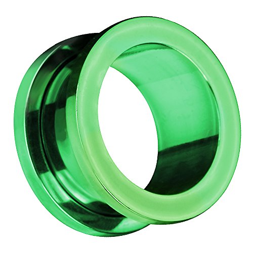 Piersando Flesh Tunnel Ohr Plug Piercing Farbige Ohrpiercing Schraub Edelstahl Ohrtunnel Creole 6mm Grün Piersando Flesh Tunnel Ohr Plug Piercing Farbige Ohrpiercing Schraub Edelstahl Ohrtunnel Creole 6mm Grün von Piersando